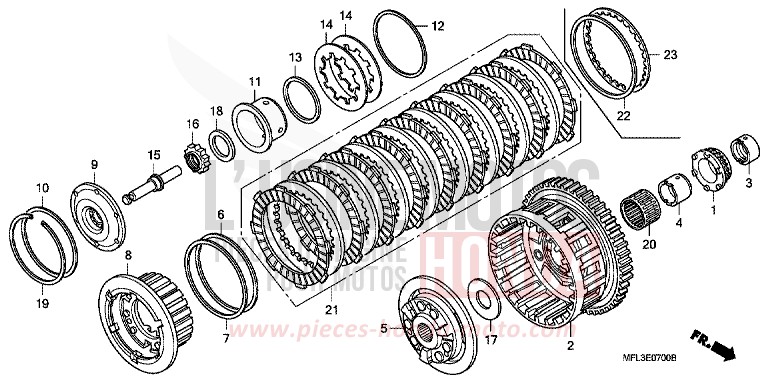 EMBRAYAGE von CBR1000RR "Fireblade" GRAPHITE BLACK (NHB01FA) von 2010